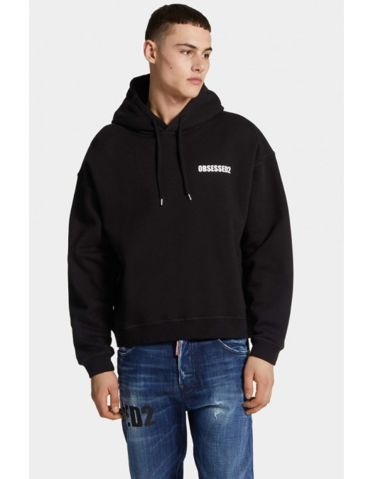 HANORAC DSQUARED2, Obsessed2 Print, Relaxed Fit, Negru - S71GU0754S25516900
