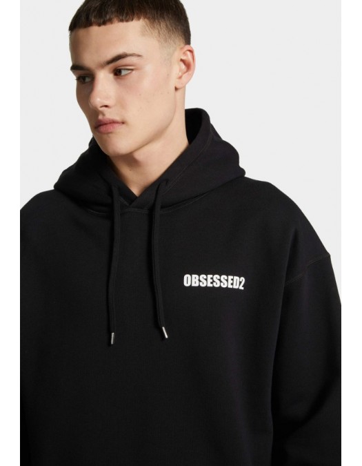 HANORAC DSQUARED2, Obsessed2 Print, Relaxed Fit, Negru - S71GU0754S25516900