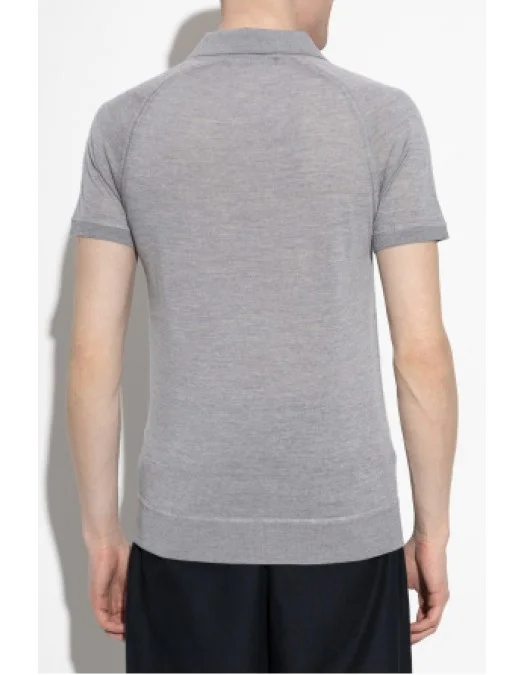 Tricou DSQUARED2, Polo Design, Logo Insert, Grey - S71HA1366D13117132 Tricou DSQUARED2, Polo Design, Logo Insert, Grey - S71HA1366D13117132