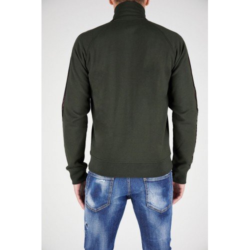 Jacheta DSQUARED2, D2 Zip, GreenTape Jacheta DSQUARED2, D2 Zip, GreenTape