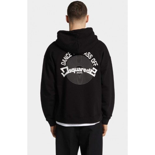 HANORAC DSQUARED2, Dance your ass off Print on back, Negru