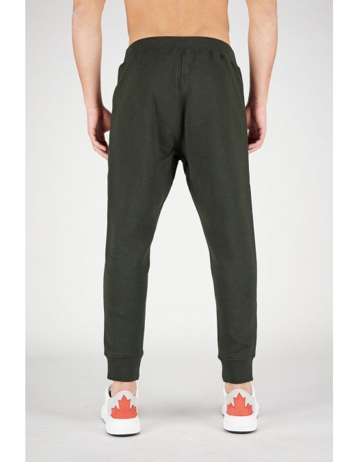 Pantaloni DSQUARED2, Insertie multicolor logo, Dark Green - S71KB0404S25042696