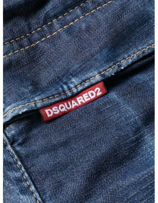 Pantaloni DSQUARED2, Straight Leg, Buzunare atasate, Blue - S71KB0499S30341470