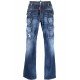 Pantaloni DSQUARED2, Straight Leg, Buzunare atasate, Blue - S71KB0499S30341470