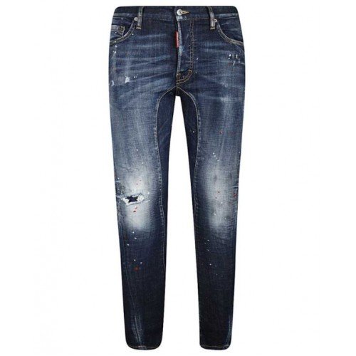 Jeans Dsquared2, Tidy Biker Jeans, Albastru