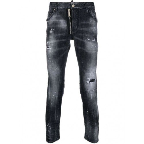JEANS DSQUARED2, Black, Mid Rise Slim Cut
