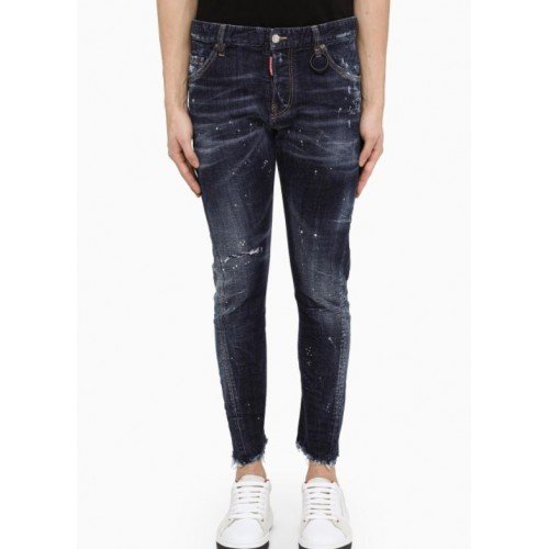 BLUGI DSQUARED2, Bumbac, Sexy Twist Jeans in washed denim