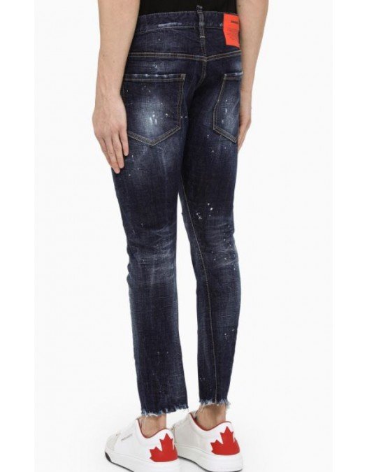 BLUGI DSQUARED2, Bumbac, Cropped jeans in washed denim - S71LB1008S30664470