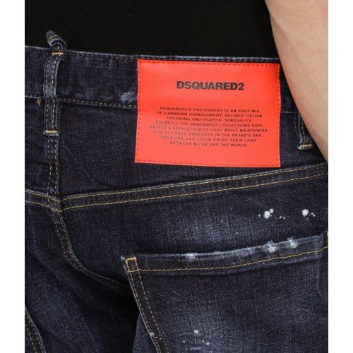 BLUGI DSQUARED2, Bumbac, Sexy Twist Jeans in washed denim