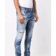 BLUGI DSQUARED2, Bumbac, Ripped Detail Jeans Blue - S71LB1033S30789470