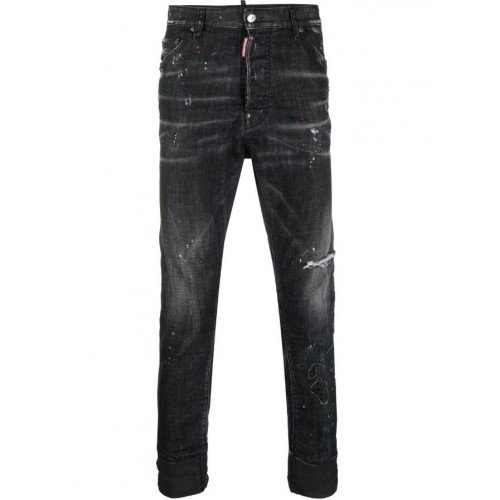BLUGI DSQUARED2, relax long crotch Jean, Negru, S71LB1084S30357900