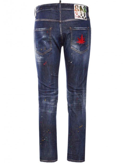Jeans  DSQUARED2, Dark Bob Wash Skater Jeans, Bleumarin - S71LB1165S30789470