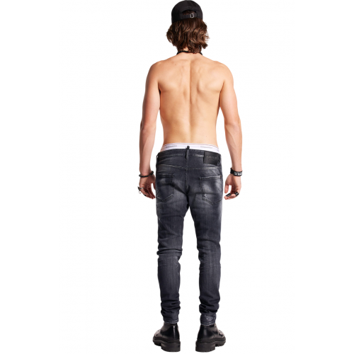BLUGI DSQUARED2,Slash Wash Cool Guy, Black BLUGI DSQUARED2,Slash Wash Cool Guy, Black