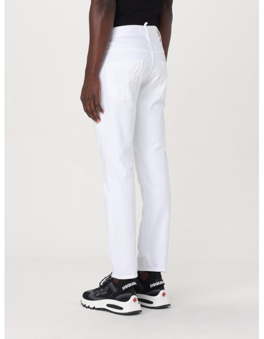 JEANS DSQUARED2, Bull Skater mid-rise slim-fit jeans, Alb - S71LB1352STN833100 JEANS DSQUARED2, Bull Skater mid-rise slim-fit jeans, Alb - S71LB1352STN833100