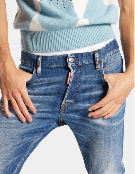 BLUGI DSQUARED2,Denim Skinny Jeans, Indigo Blue - S71LB1384S30342470 BLUGI DSQUARED2,Denim Skinny Jeans, Indigo Blue - S71LB1384S30342470