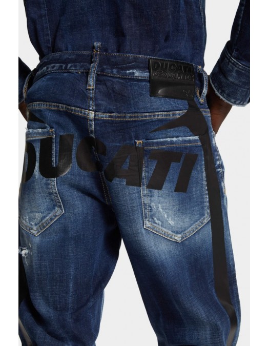 Jeans DSQUARED2, Ducati x D2 Dark Blue Wash The American Jeans - S71LB1401S30664470 Jeans DSQUARED2, Ducati x D2 Dark Blue Wash The American Jeans - S71LB1401S30664470