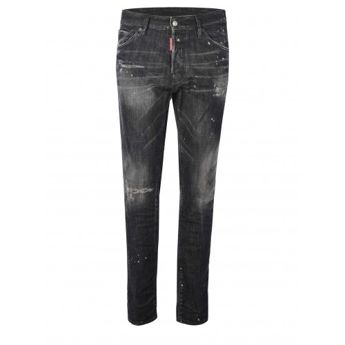 BLUGI DSQUARED2, Washed Style, Slim Fit, Black BLUGI DSQUARED2, Washed Style, Slim Fit, Black