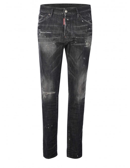 BLUGI DSQUARED2, Washed Style, Slim Fit, Black - S71LB1459S30357900