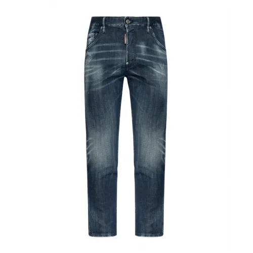 BLUGI DSQUARED2, Whiskering Effect, Skinny, Dark Blue