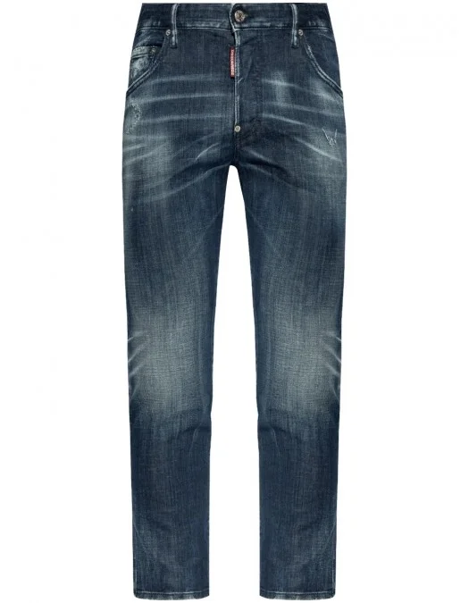 BLUGI DSQUARED2, Whiskering Effect, Skinny, Dark Blue - S71LB1620S30342470 BLUGI DSQUARED2, Whiskering Effect, Skinny, Dark Blue - S71LB1620S30342470