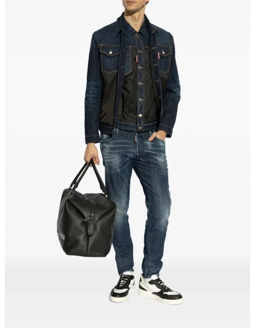 BLUGI DSQUARED2, Whiskering Effect, Skinny, Dark Blue - S71LB1620S30342470 BLUGI DSQUARED2, Whiskering Effect, Skinny, Dark Blue - S71LB1620S30342470