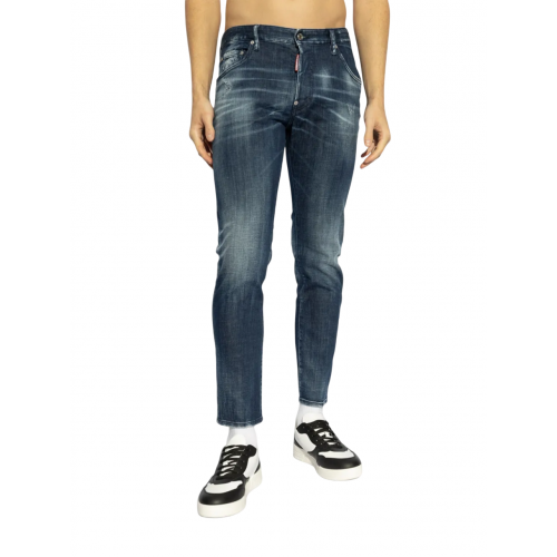 BLUGI DSQUARED2, Whiskering Effect, Skinny, Dark Blue BLUGI DSQUARED2, Whiskering Effect, Skinny, Dark Blue