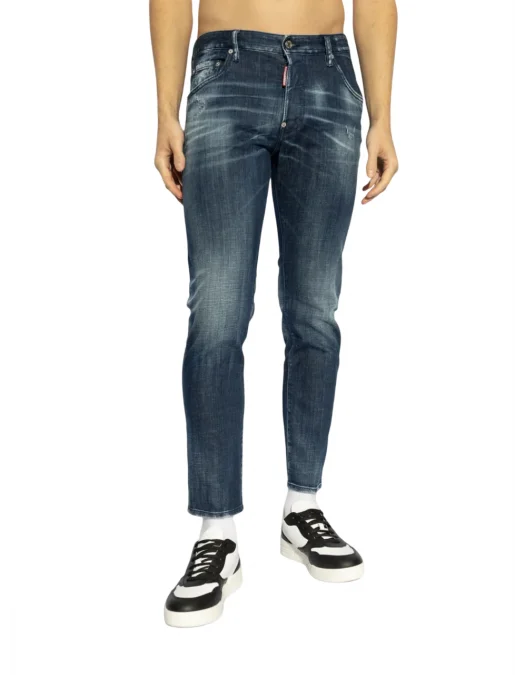 BLUGI DSQUARED2, Whiskering Effect, Skinny, Dark Blue - S71LB1620S30342470 BLUGI DSQUARED2, Whiskering Effect, Skinny, Dark Blue - S71LB1620S30342470