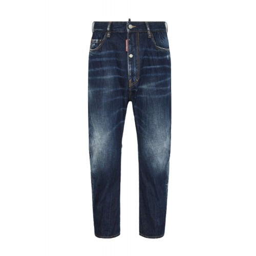 JEANS DSQUARED2, Be cool, Be nice Wash Dan's Big brother Jeans, Bleumarin JEANS DSQUARED2, Be cool, Be nice Wash Dan's Big brother Jeans, Bleumarin
