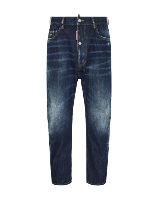JEANS DSQUARED2, Be cool, Be nice Wash Dan's Big brother Jeans, Bleumarin - S71LB1637D30011470