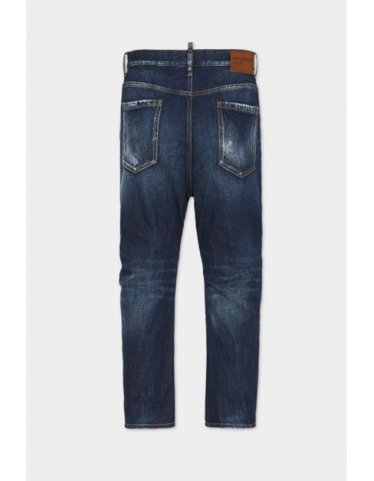 JEANS DSQUARED2, Be cool, Be nice Wash Dan's Big brother Jeans, Bleumarin - S71LB1637D30011470