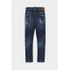 JEANS DSQUARED2, Be cool, Be nice Wash Dan's Big brother Jeans, Bleumarin - S71LB1637D30011470