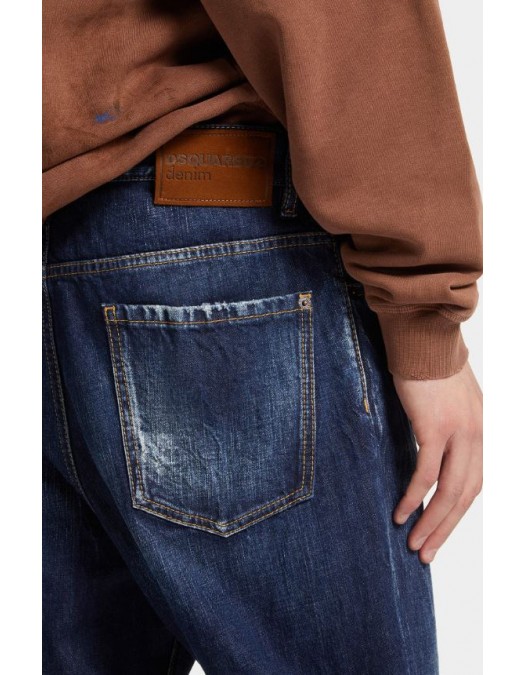 JEANS DSQUARED2, Be cool, Be nice Wash Dan's Big brother Jeans, Bleumarin - S71LB1637D30011470