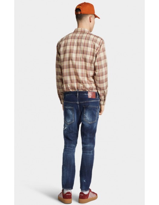 JEANS DSQUARED2, Dark Moody blues wash, Skater Fit, Bleumarin - S71LB1642S30664470