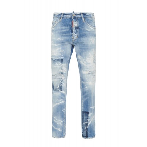 JEANS DSQUARED2,Light jeans super ripped, Cool Guy Fit JEANS DSQUARED2,Light jeans super ripped, Cool Guy Fit
