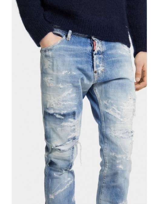 JEANS DSQUARED2,Light jeans super ripped, Cool Guy Fit - S71LB1647D30011470