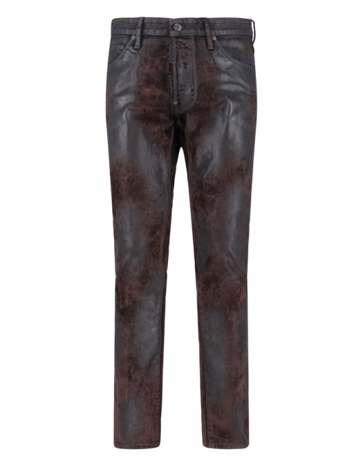 JEANS DSQUARED2, Brushed Waxed Cotton Blend Stretch Denim Cool Guy Jeans - S71LB1653D30022143
