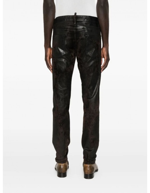 JEANS DSQUARED2, Brushed Waxed Cotton Blend Stretch Denim Cool Guy Jeans - S71LB1653D30022143 JEANS DSQUARED2, Brushed Waxed Cotton Blend Stretch Denim Cool Guy Jeans - S71LB1653D30022143