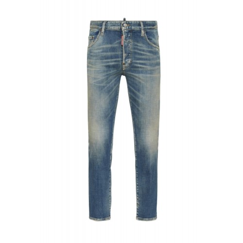 JEANS DSQUARED2, Medium Sandy Wash, Skater Fit, Bleu JEANS DSQUARED2, Medium Sandy Wash, Skater Fit, Bleu