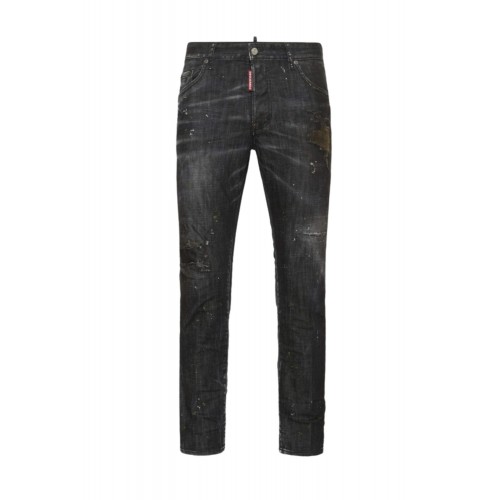 JEANS DSQUARED2, Nirvana Wash, Skater fit, Negru JEANS DSQUARED2, Nirvana Wash, Skater fit, Negru