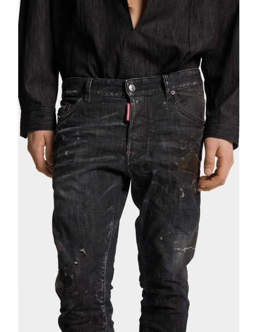 JEANS DSQUARED2, Nirvana Wash, Skater fit, Negru - S71LB1665S30357900