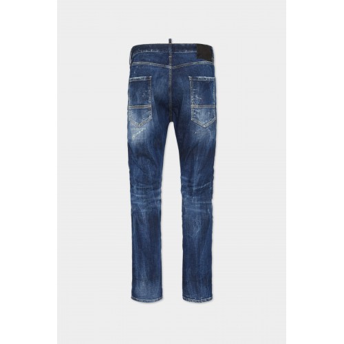 JEANS DSQUARED2, Medium Ripped Wash Cool Guy, Bleumarin JEANS DSQUARED2, Medium Ripped Wash Cool Guy, Bleumarin