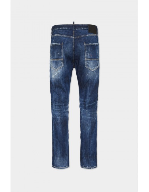 JEANS DSQUARED2, Medium Ripped Wash Cool Guy, Bleumarin - S71LB1668D30010470