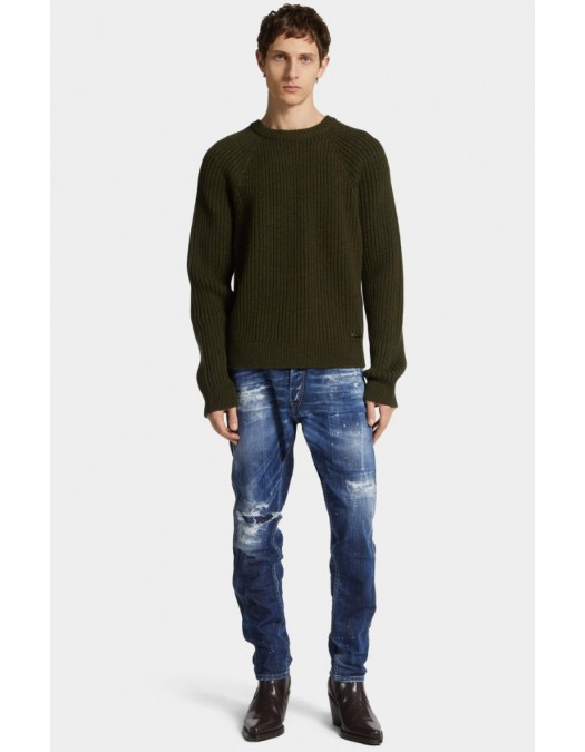 JEANS DSQUARED2, Medium Ripped Wash Cool Guy, Bleumarin - S71LB1668D30010470