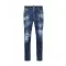 JEANS DSQUARED2, Medium Ripped Wash Cool Guy, Bleumarin