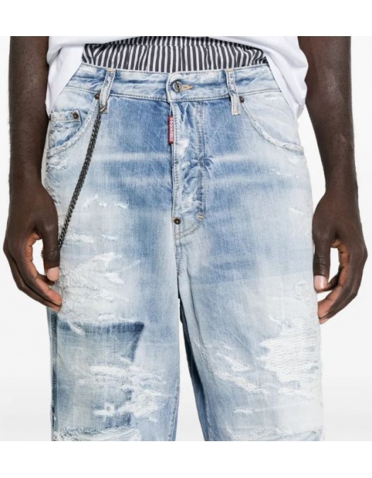 JEANS DSQUARED2, Patch blue jeans, Relaxed Fit - S71LB1677D30011470