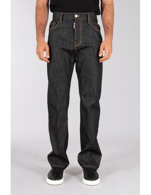 JEANS DSQUARED2, Regular Fit Cotton Stretch Denim 642 Jeans, Negru - S71LB1696S30357900 JEANS DSQUARED2, Regular Fit Cotton Stretch Denim 642 Jeans, Negru - S71LB1696S30357900