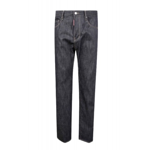 JEANS DSQUARED2, Regular Fit Cotton Stretch Denim 642 Jeans, Negru JEANS DSQUARED2, Regular Fit Cotton Stretch Denim 642 Jeans, Negru