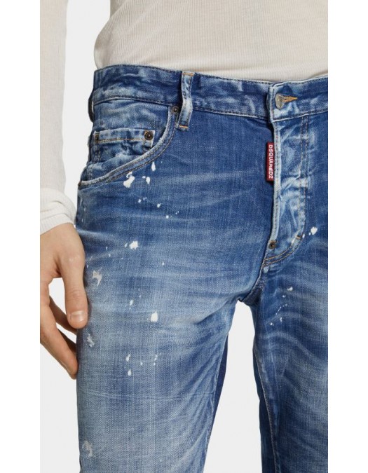 JEANS DSQUARED2, Medium Spots Wash, Skater Fit, Albastru - S71LB1711D30010470