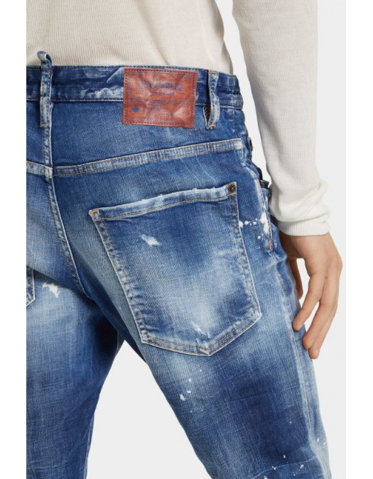 JEANS DSQUARED2, Medium Spots Wash, Skater Fit, Albastru - S71LB1711D30010470