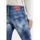JEANS DSQUARED2, Medium Spots Wash, Skater Fit, Albastru - S71LB1711D30010470